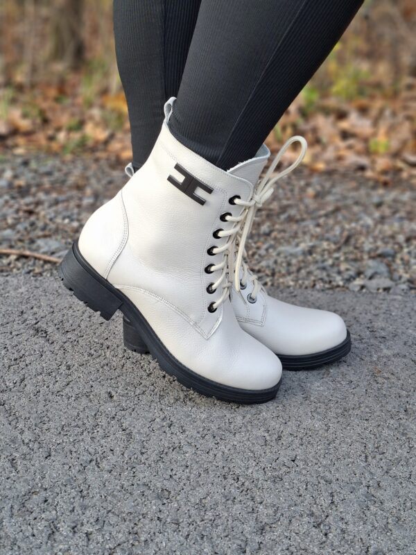 Trapery/Botki Aspen skóra naturalna beż