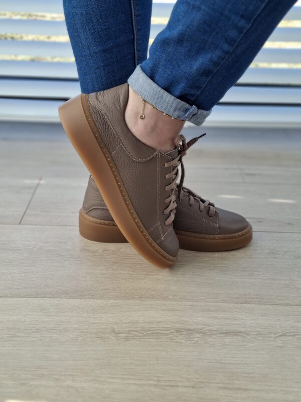 Sneakers Kyoto skóra naturalna cappuccino