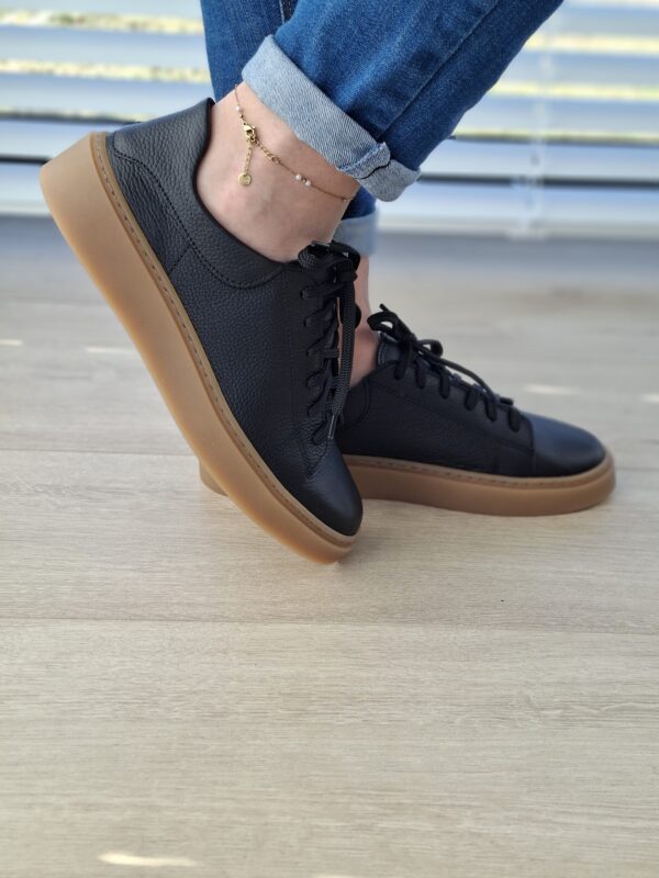 Sneakers Kyoto skóra naturalna czarny