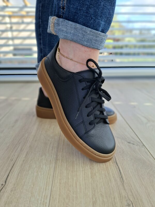 Sneakers Kyoto skóra naturalna czarny Polska produkcja