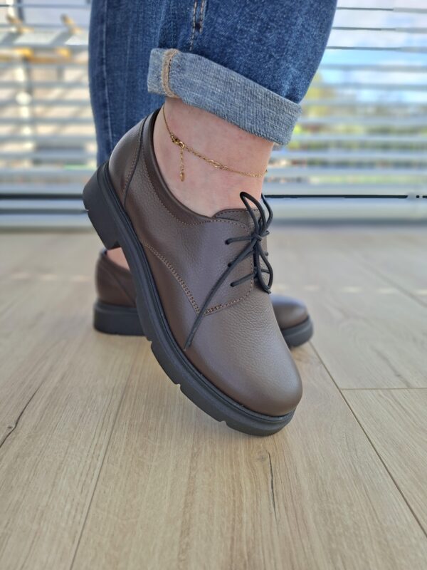 Półbuty Noir skóra naturalna brązowe Polska produkcja