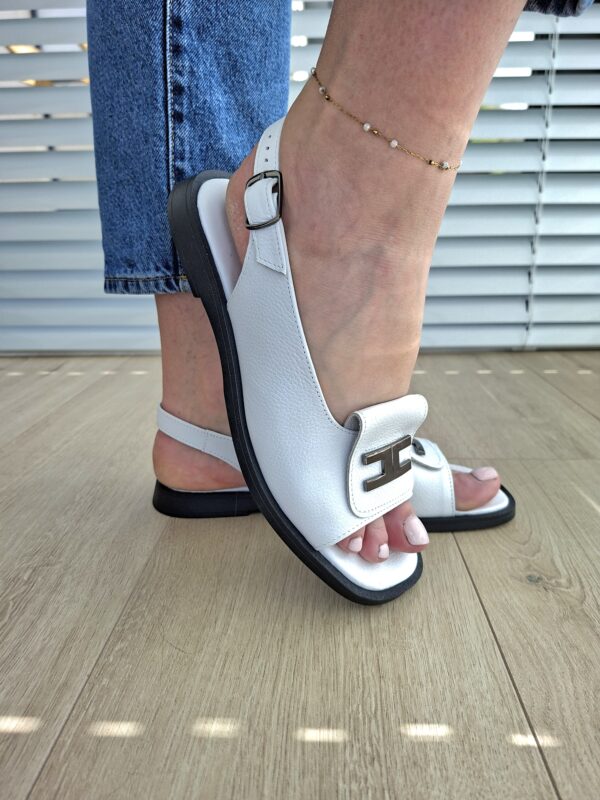 Lunaria Braga sandał biały skórzany Polska produkcja