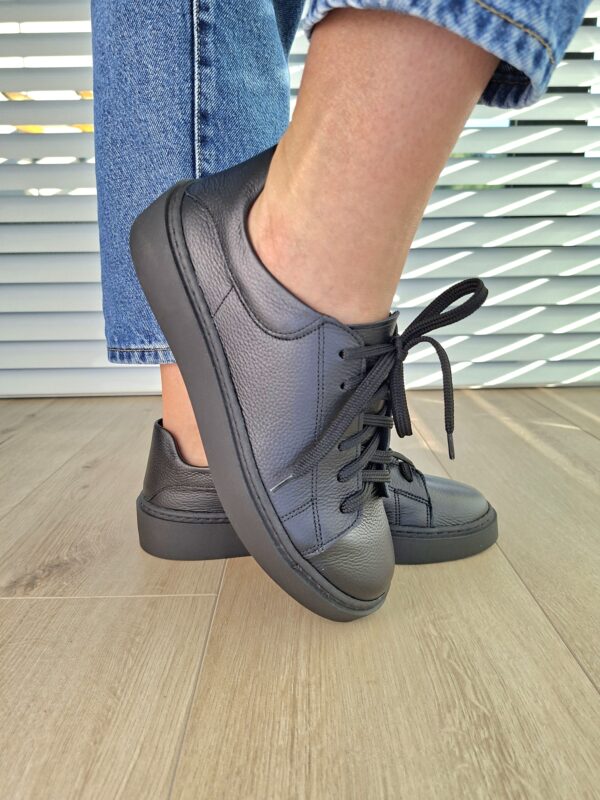 Sneakers Kyoto skóra naturalna czarny Polska produkcja